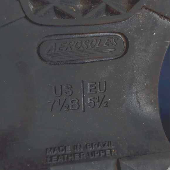 Aerosoles Women's Shoes Slip on Loafer Black Leather size 7.5 Comfort - Picture 5 of 5